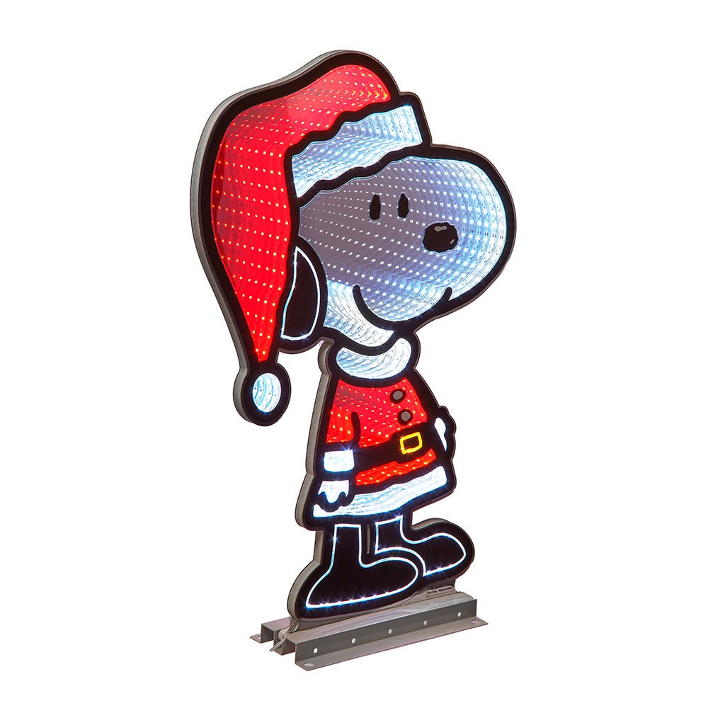 Kurt Adler Peanuts 23.6-Inch Santa Snoopy Outdoor Infinity Light PN9255